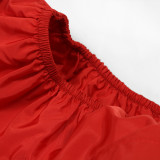 Solid Color Off Shoulder Ruffles Dress CYA-901904