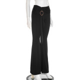 Solid Color Micro Flare Pants GDSF-Q25PT259