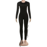 Hollow Out Bandage Skinny Jumpsuit DLSF-K25Q80633