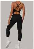 Adjustable Buckle Cross Sports Yoga Jumpsuit GQSA-8376