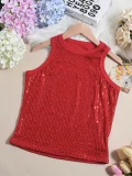 Leopard Print Sequin Tank Tops GYHF-51460TBD