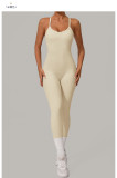 Adjustable Buckle Cross Sports Yoga Jumpsuit GQSA-8376