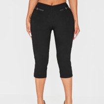 Slim Leather-buckle Casual Trousers GDSF-J25PT236