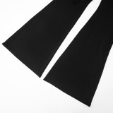 Solid Color Micro Flare Pants GDSF-Q25PT259