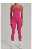 Sleeveless Solid Color Yoga Sport Jumpsuit GQSA-24606
