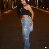 Fashion Apron Ripped Straight-Leg Jeans MEM-88661