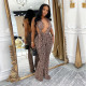 Leopard Print Backless Slim Jumpsuit BY-7495