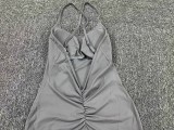 Solid Coloar Backless Yoga Sport Romper GQSA-43014