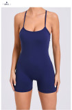 Solid Coloar Backless Yoga Sport Romper GQSA-43014