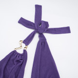 Solid Color Halterneck Tops Two Piece Pants Set GDSF-D25ST352