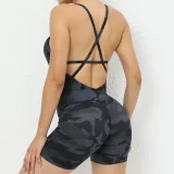 Tight Yoga Sport Backless Romper GQSA-71400