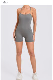 Solid Coloar Backless Yoga Sport Romper GQSA-43014