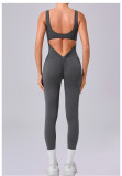 Sleeveless Solid Color Yoga Sport Jumpsuit GQSA-24606