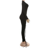 Hollow Out Bandage Skinny Jumpsuit DLSF-K25Q80633