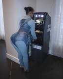 Contrast Color Long Sleeve Denim Two Piece Pants Set NYF-8196