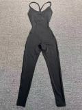 Adjustable Buckle Cross Sports Yoga Jumpsuit GQSA-8376