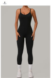 Adjustable Buckle Cross Sports Yoga Jumpsuit GQSA-8376