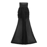 See Through Mesh Dress Two Piece Set BY-7492