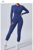 Long Sleeve Zipper Yoga Tight Jumpsuit GQSA-5025