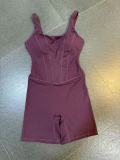 Solid Color Sport Sling Yoga Sport Romper GQSA-1410