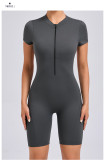 Zipper Short Sleeve Sport Romper GQSA-80150