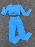 Long Sleeve Yoga Sport Two Piece Pants Set GQSA-T14/V01