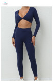 Long Sleeve Yoga Sport Two Piece Pants Set GQSA-T14/V01