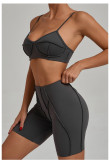Tight Brushed Sports Yoga Shorts Set GQSA-86040/26080