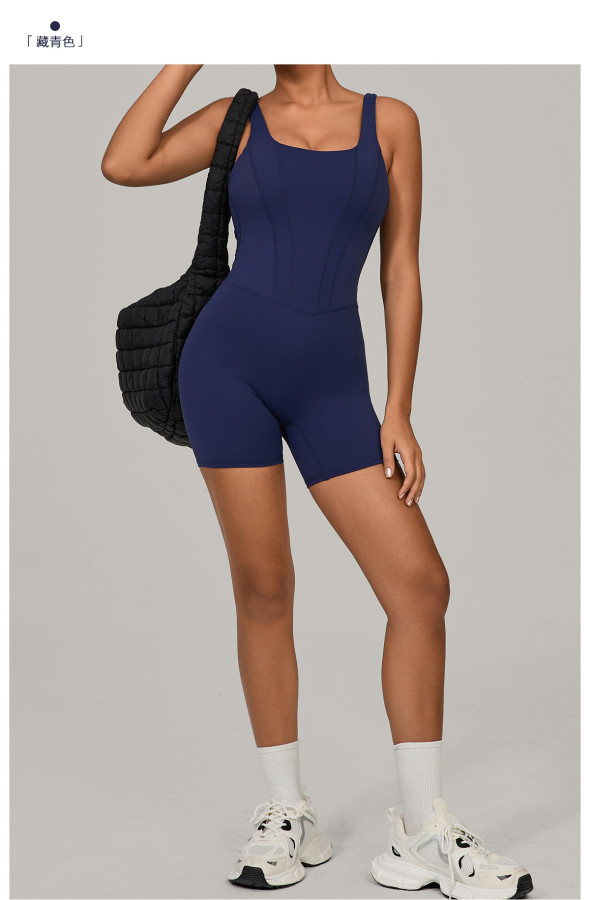 Solid Color Sport Sling Yoga Sport Romper GQSA-1410
