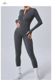 Long Sleeve Zipper Yoga Tight Jumpsuit GQSA-5025