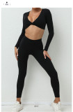 Long Sleeve Yoga Sport Two Piece Pants Set GQSA-T14/V01