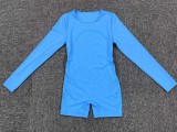 Long Sleeve Solid Color Sport Rpmper GQSA-DV509