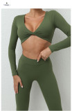 Long Sleeve Yoga Sport Two Piece Pants Set GQSA-T14/V01