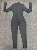 Long Sleeve Zipper Yoga Tight Jumpsuit GQSA-5025