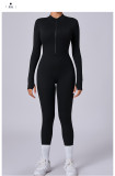 Long Sleeve Zipper Yoga Tight Jumpsuit GQSA-5025
