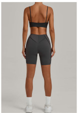 Tight Brushed Sports Yoga Shorts Set GQSA-86040/26080