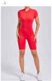 Zipper Short Sleeve Sport Romper GQSA-80150