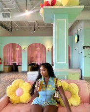 Letter Print Patchwork Zipper Two Piece Shorts Set YWXS-K25L812