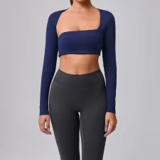 Long Sleeve Shawl Yoga T-shirt GQSA-93601