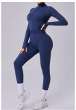 Mesh Patchwork Long Sleeve Sport Jumspuit GQSA-80426