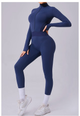 Mesh Patchwork Long Sleeve Sport Jumspuit GQSA-80426