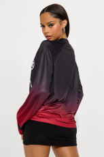 Letter Print Sport Long Sleeve Tops YWXS-K25L1146