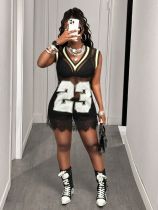 Lace Patchwork Sleeveless Mini Dress YWXS-K25L835-K25L1139