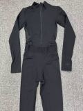 Mesh Patchwork Long Sleeve Sport Jumspuit GQSA-80426