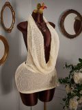 Knits Halterneck Backless Mini Dress YWXS-K25L1003