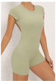 Backless Solid Color Sport Romper GQSA-DV510