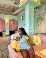 Letter Print Patchwork Zipper Two Piece Shorts Set YWXS-K25L812