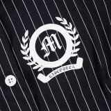 Stripe Letter Print Long Sleeve Shirts GLRF-NK41328