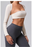 Long Sleeve Shawl Yoga T-shirt GQSA-93601