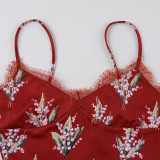 Print Mesh Patchwork Two Piece Skirts Set GLRF-NK40183